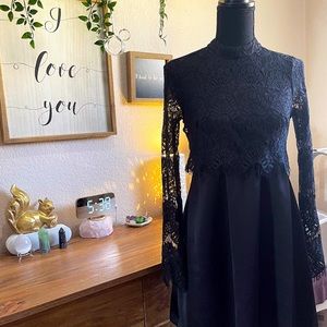 Black lace dress